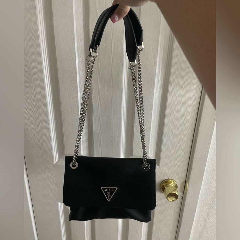 Black and silver Guess Handbag